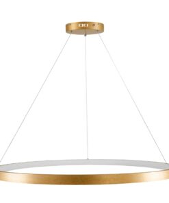 kelvo® NEMESIS KLV-101-0216 Κρεμαστό Φωτιστικό Οροφής LED 75W 7500lm 180° AC 220-240V IP20 Ρυθμιζόμενο Λευκό CCT με Χειριστήριο από 2700K έως 6000K Dimmable – Lumileds SMD Chip – Χρυσό Πλατίνα – Μ100 x Π100 x Υ4cm – 3 Χρόνια Εγγύηση