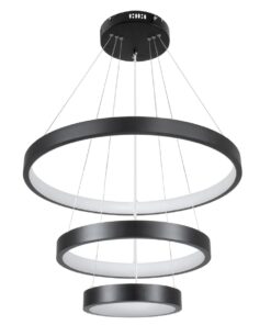 kelvo® NEMESIS KLV-101-0217 Κρεμαστό Φωτιστικό Οροφής LED 100W 10000lm 180° AC 220-240V IP20 Ρυθμιζόμενο Λευκό CCT με Χειριστήριο από 2700K έως 6000K Dimmable – Lumileds SMD Chip – Μαύρο Ματ – Μ60 x Π60 x Υ60cm – 3 Χρόνια Εγγύηση