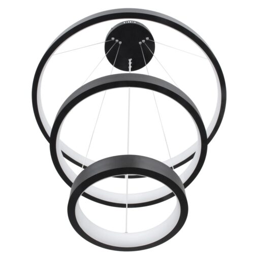 kelvo® NEMESIS KLV-101-0217 Κρεμαστό Φωτιστικό Οροφής LED 100W 10000lm 180° AC 220-240V IP20 Ρυθμιζόμενο Λευκό CCT με Χειριστήριο από 2700K έως 6000K Dimmable – Lumileds SMD Chip – Μαύρο Ματ – Μ60 x Π60 x Υ60cm – 3 Χρόνια Εγγύηση