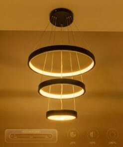 kelvo® NEMESIS KLV-101-0217 Κρεμαστό Φωτιστικό Οροφής LED 100W 10000lm 180° AC 220-240V IP20 Ρυθμιζόμενο Λευκό CCT με Χειριστήριο από 2700K έως 6000K Dimmable – Lumileds SMD Chip – Μαύρο Ματ – Μ60 x Π60 x Υ60cm – 3 Χρόνια Εγγύηση