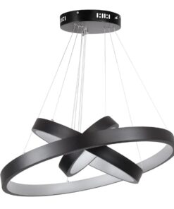 kelvo® NEMESIS KLV-101-0217-V2 Κρεμαστό Φωτιστικό Οροφής LED 100W 10000lm 180° AC 220-240V IP20 Ρυθμιζόμενο Λευκό CCT με Χειριστήριο από 2700K έως 6000K Dimmable – Lumileds SMD Chip – Μαύρο Ματ – Μ60 x Π60 x Υ60cm – 3 Χρόνια Εγγύηση