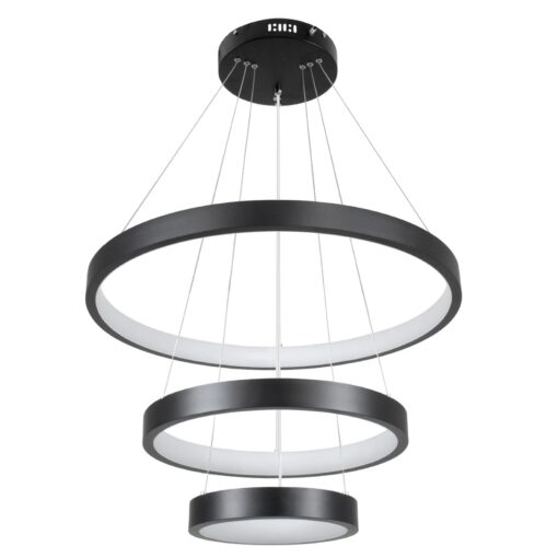 kelvo® NEMESIS KLV-101-0217-V2 Κρεμαστό Φωτιστικό Οροφής LED 100W 10000lm 180° AC 220-240V IP20 Ρυθμιζόμενο Λευκό CCT με Χειριστήριο από 2700K έως 6000K Dimmable – Lumileds SMD Chip – Μαύρο Ματ – Μ60 x Π60 x Υ60cm – 3 Χρόνια Εγγύηση