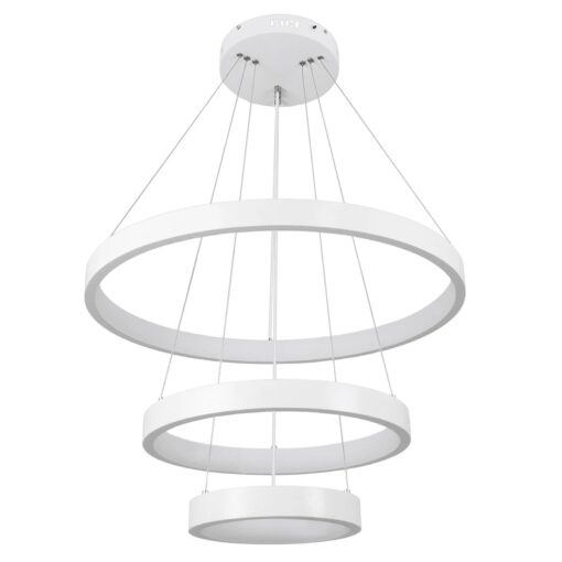 kelvo® NEMESIS KLV-101-0218 Κρεμαστό Φωτιστικό Οροφής LED 100W 10000lm 180° AC 220-240V IP20 Ρυθμιζόμενο Λευκό CCT με Χειριστήριο από 2700K έως 6000K Dimmable – Lumileds SMD Chip – Λευκό Ματ – Μ60 x Π60 x Υ60cm – 3 Χρόνια Εγγύηση