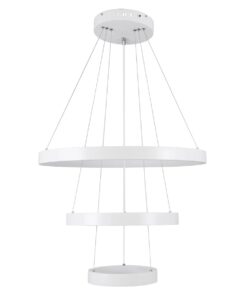 kelvo® NEMESIS KLV-101-0218 Κρεμαστό Φωτιστικό Οροφής LED 100W 10000lm 180° AC 220-240V IP20 Ρυθμιζόμενο Λευκό CCT με Χειριστήριο από 2700K έως 6000K Dimmable – Lumileds SMD Chip – Λευκό Ματ – Μ60 x Π60 x Υ60cm – 3 Χρόνια Εγγύηση