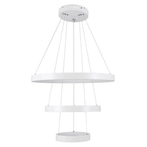 kelvo® NEMESIS KLV-101-0218 Κρεμαστό Φωτιστικό Οροφής LED 100W 10000lm 180° AC 220-240V IP20 Ρυθμιζόμενο Λευκό CCT με Χειριστήριο από 2700K έως 6000K Dimmable – Lumileds SMD Chip – Λευκό Ματ – Μ60 x Π60 x Υ60cm – 3 Χρόνια Εγγύηση