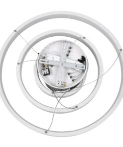 kelvo® NEMESIS KLV-101-0218 Κρεμαστό Φωτιστικό Οροφής LED 100W 10000lm 180° AC 220-240V IP20 Ρυθμιζόμενο Λευκό CCT με Χειριστήριο από 2700K έως 6000K Dimmable – Lumileds SMD Chip – Λευκό Ματ – Μ60 x Π60 x Υ60cm – 3 Χρόνια Εγγύηση