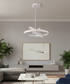 kelvo® NEMESIS KLV-101-0218-V2 Κρεμαστό Φωτιστικό Οροφής LED 100W 10000lm 180° AC 220-240V IP20 Ρυθμιζόμενο Λευκό CCT με Χειριστήριο από 2700K έως 6000K Dimmable – Lumileds SMD Chip – Λευκό Ματ – Μ60 x Π60 x Υ60cm – 3 Χρόνια Εγγύηση