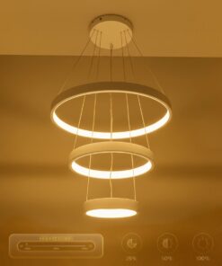 kelvo® NEMESIS KLV-101-0218-V2 Κρεμαστό Φωτιστικό Οροφής LED 100W 10000lm 180° AC 220-240V IP20 Ρυθμιζόμενο Λευκό CCT με Χειριστήριο από 2700K έως 6000K Dimmable – Lumileds SMD Chip – Λευκό Ματ – Μ60 x Π60 x Υ60cm – 3 Χρόνια Εγγύηση