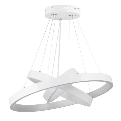 kelvo® NEMESIS KLV-101-0218-V2 Κρεμαστό Φωτιστικό Οροφής LED 100W 10000lm 180° AC 220-240V IP20 Ρυθμιζόμενο Λευκό CCT με Χειριστήριο από 2700K έως 6000K Dimmable – Lumileds SMD Chip – Λευκό Ματ – Μ60 x Π60 x Υ60cm – 3 Χρόνια Εγγύηση