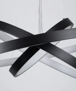 kelvo® NEMESIS KLV-101-0220 Κρεμαστό Φωτιστικό Οροφής LED 120W 12000lm 180° AC 220-240V IP20 Ρυθμιζόμενο Λευκό CCT με Χειριστήριο από 2700K έως 6000K Dimmable – Lumileds SMD Chip – Μαύρο Ματ – Μ80 x Π80 x Υ80cm – 3 Χρόνια Εγγύηση