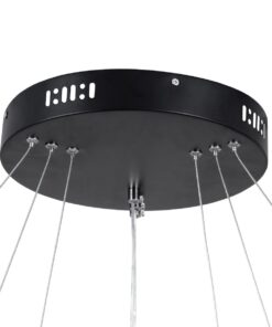 kelvo® NEMESIS KLV-101-0220 Κρεμαστό Φωτιστικό Οροφής LED 120W 12000lm 180° AC 220-240V IP20 Ρυθμιζόμενο Λευκό CCT με Χειριστήριο από 2700K έως 6000K Dimmable – Lumileds SMD Chip – Μαύρο Ματ – Μ80 x Π80 x Υ80cm – 3 Χρόνια Εγγύηση