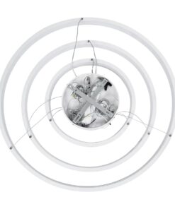 kelvo® NEMESIS KLV-101-0221 Κρεμαστό Φωτιστικό Οροφής LED 120W 12000lm 180° AC 220-240V IP20 Ρυθμιζόμενο Λευκό CCT με Χειριστήριο από 2700K έως 6000K Dimmable – Lumileds SMD Chip – Λευκό Ματ – Μ80 x Π80 x Υ80cm – 3 Χρόνια Εγγύηση