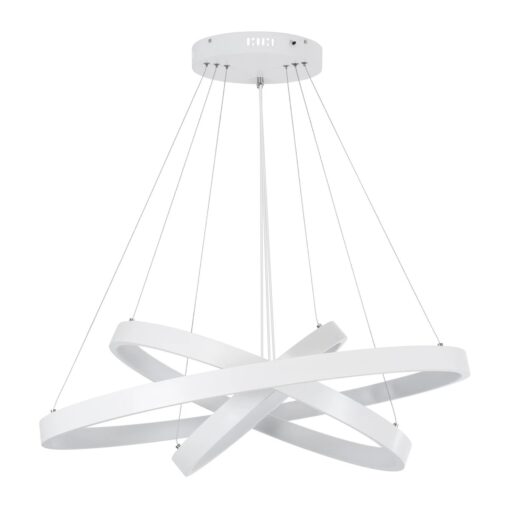 kelvo® NEMESIS KLV-101-0221-V2 Κρεμαστό Φωτιστικό Οροφής LED 120W 12000lm 180° AC 220-240V IP20 Ρυθμιζόμενο Λευκό CCT με Χειριστήριο από 2700K έως 6000K Dimmable – Lumileds SMD Chip – Λευκό Ματ – Μ80 x Π80 x Υ80cm – 3 Χρόνια Εγγύηση