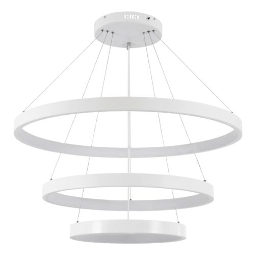 kelvo® NEMESIS KLV-101-0221-V2 Κρεμαστό Φωτιστικό Οροφής LED 120W 12000lm 180° AC 220-240V IP20 Ρυθμιζόμενο Λευκό CCT με Χειριστήριο από 2700K έως 6000K Dimmable – Lumileds SMD Chip – Λευκό Ματ – Μ80 x Π80 x Υ80cm – 3 Χρόνια Εγγύηση