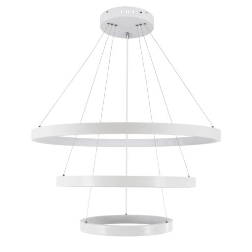 kelvo® NEMESIS KLV-101-0221-V2 Κρεμαστό Φωτιστικό Οροφής LED 120W 12000lm 180° AC 220-240V IP20 Ρυθμιζόμενο Λευκό CCT με Χειριστήριο από 2700K έως 6000K Dimmable – Lumileds SMD Chip – Λευκό Ματ – Μ80 x Π80 x Υ80cm – 3 Χρόνια Εγγύηση
