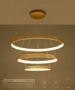 kelvo® NEMESIS KLV-101-0222 Κρεμαστό Φωτιστικό Οροφής LED 120W 12000lm 180° AC 220-240V IP20 Ρυθμιζόμενο Λευκό CCT με Χειριστήριο από 2700K έως 6000K Dimmable – Lumileds SMD Chip – Χρυσό Πλατίνα – Μ80 x Π80 x Υ80cm – 3 Χρόνια Εγγύηση