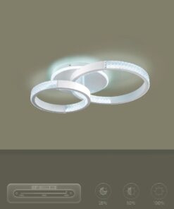 kelvo® DIAMOND KLV-101-0224 Φωτιστικό Οροφής LED 67W 6700lm 360° AC 220-240V IP20 Ρυθμιζόμενο Λευκό CCT με Χειριστήριο από 2700K έως 6000K Dimmable – Lumileds SMD Chip – Λευκό Ματ – Μ60 x Π40 x Υ14cm – 3 Χρόνια Εγγύηση