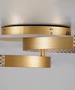 kelvo® DIAMOND KLV-101-0225 Φωτιστικό Οροφής LED 67W 6700lm 360° AC 220-240V IP20 Ρυθμιζόμενο Λευκό CCT με Χειριστήριο από 2700K έως 6000K Dimmable – Lumileds SMD Chip – Χρυσό Πλατίνα – Μ60 x Π40 x Υ14cm – 3 Χρόνια Εγγύηση