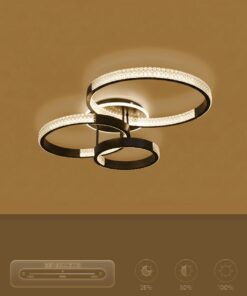 kelvo® DIAMOND KLV-101-0226 Φωτιστικό Οροφής LED 100W 10000lm 360° AC 220-240V IP20 Ρυθμιζόμενο Λευκό CCT με Χειριστήριο από 2700K έως 6000K Dimmable – Lumileds SMD Chip – Μαύρο Ματ – Μ80 x Π50 x Υ20cm – 3 Χρόνια Εγγύηση