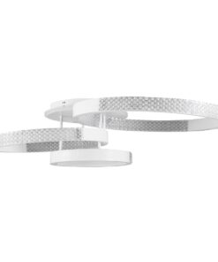 kelvo® DIAMOND KLV-101-0227 Φωτιστικό Οροφής LED 100W 10000lm 360° AC 220-240V IP20 Ρυθμιζόμενο Λευκό CCT με Χειριστήριο από 2700K έως 6000K Dimmable – Lumileds SMD Chip – Λευκό Ματ – Μ80 x Π50 x Υ20cm – 3 Χρόνια Εγγύηση