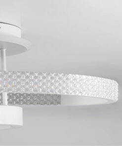 kelvo® DIAMOND KLV-101-0227 Φωτιστικό Οροφής LED 100W 10000lm 360° AC 220-240V IP20 Ρυθμιζόμενο Λευκό CCT με Χειριστήριο από 2700K έως 6000K Dimmable – Lumileds SMD Chip – Λευκό Ματ – Μ80 x Π50 x Υ20cm – 3 Χρόνια Εγγύηση