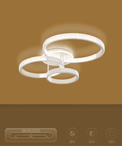 kelvo® DIAMOND KLV-101-0227 Φωτιστικό Οροφής LED 100W 10000lm 360° AC 220-240V IP20 Ρυθμιζόμενο Λευκό CCT με Χειριστήριο από 2700K έως 6000K Dimmable – Lumileds SMD Chip – Λευκό Ματ – Μ80 x Π50 x Υ20cm – 3 Χρόνια Εγγύηση