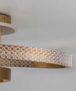 kelvo® DIAMOND KLV-101-0228 Φωτιστικό Οροφής LED 100W 10000lm 360° AC 220-240V IP20 Ρυθμιζόμενο Λευκό CCT με Χειριστήριο από 2700K έως 6000K Dimmable – Lumileds SMD Chip – Χρυσό Πλατίνα – Μ80 x Π50 x Υ20cm – 3 Χρόνια Εγγύηση