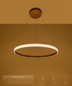 kelvo® DIAMOND KLV-101-0230 Κρεμαστό Φωτιστικό Οροφής LED 45W 4500lm 180° AC 220-240V IP20 Ρυθμιζόμενο Λευκό CCT με Χειριστήριο από 2700K έως 6000K Dimmable – Lumileds SMD Chip – Χρυσό Πλατίνα – Μ60 x Π60 x Υ3cm – 3 Χρόνια Εγγύηση