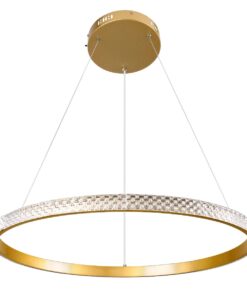 kelvo® DIAMOND KLV-101-0230 Κρεμαστό Φωτιστικό Οροφής LED 45W 4500lm 180° AC 220-240V IP20 Ρυθμιζόμενο Λευκό CCT με Χειριστήριο από 2700K έως 6000K Dimmable – Lumileds SMD Chip – Χρυσό Πλατίνα – Μ60 x Π60 x Υ3cm – 3 Χρόνια Εγγύηση