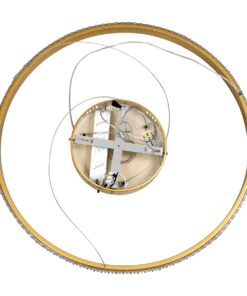 kelvo® DIAMOND KLV-101-0230 Κρεμαστό Φωτιστικό Οροφής LED 45W 4500lm 180° AC 220-240V IP20 Ρυθμιζόμενο Λευκό CCT με Χειριστήριο από 2700K έως 6000K Dimmable – Lumileds SMD Chip – Χρυσό Πλατίνα – Μ60 x Π60 x Υ3cm – 3 Χρόνια Εγγύηση