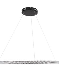 kelvo® DIAMOND KLV-101-0231 Κρεμαστό Φωτιστικό Οροφής LED 67W 6700lm 180° AC 220-240V IP20 Ρυθμιζόμενο Λευκό CCT με Χειριστήριο από 2700K έως 6000K Dimmable – Lumileds SMD Chip – Μαύρο Ματ – Μ80 x Π80 x Υ3cm – 3 Χρόνια Εγγύηση
