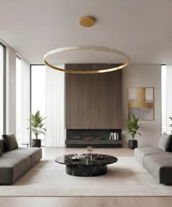 kelvo® DIAMOND KLV-101-0232 Κρεμαστό Φωτιστικό Οροφής LED 67W 6700lm 180° AC 220-240V IP20 Ρυθμιζόμενο Λευκό CCT με Χειριστήριο από 2700K έως 6000K Dimmable – Lumileds SMD Chip – Χρυσό Πλατίνα – Μ80 x Π80 x Υ3cm – 3 Χρόνια Εγγύηση