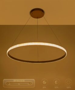 kelvo® DIAMOND KLV-101-0232 Κρεμαστό Φωτιστικό Οροφής LED 67W 6700lm 180° AC 220-240V IP20 Ρυθμιζόμενο Λευκό CCT με Χειριστήριο από 2700K έως 6000K Dimmable – Lumileds SMD Chip – Χρυσό Πλατίνα – Μ80 x Π80 x Υ3cm – 3 Χρόνια Εγγύηση