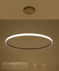 kelvo® DIAMOND KLV-101-0232 Κρεμαστό Φωτιστικό Οροφής LED 67W 6700lm 180° AC 220-240V IP20 Ρυθμιζόμενο Λευκό CCT με Χειριστήριο από 2700K έως 6000K Dimmable – Lumileds SMD Chip – Χρυσό Πλατίνα – Μ80 x Π80 x Υ3cm – 3 Χρόνια Εγγύηση