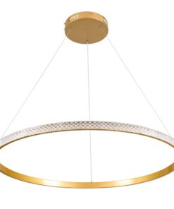 kelvo® DIAMOND KLV-101-0232 Κρεμαστό Φωτιστικό Οροφής LED 67W 6700lm 180° AC 220-240V IP20 Ρυθμιζόμενο Λευκό CCT με Χειριστήριο από 2700K έως 6000K Dimmable – Lumileds SMD Chip – Χρυσό Πλατίνα – Μ80 x Π80 x Υ3cm – 3 Χρόνια Εγγύηση