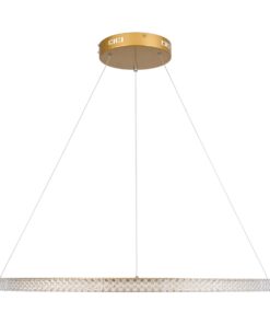 kelvo® DIAMOND KLV-101-0232 Κρεμαστό Φωτιστικό Οροφής LED 67W 6700lm 180° AC 220-240V IP20 Ρυθμιζόμενο Λευκό CCT με Χειριστήριο από 2700K έως 6000K Dimmable – Lumileds SMD Chip – Χρυσό Πλατίνα – Μ80 x Π80 x Υ3cm – 3 Χρόνια Εγγύηση