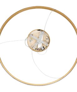 kelvo® DIAMOND KLV-101-0232 Κρεμαστό Φωτιστικό Οροφής LED 67W 6700lm 180° AC 220-240V IP20 Ρυθμιζόμενο Λευκό CCT με Χειριστήριο από 2700K έως 6000K Dimmable – Lumileds SMD Chip – Χρυσό Πλατίνα – Μ80 x Π80 x Υ3cm – 3 Χρόνια Εγγύηση