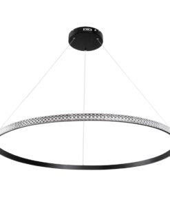 kelvo® DIAMOND KLV-101-0233 Κρεμαστό Φωτιστικό Οροφής LED 75W 7500lm 180° AC 220-240V IP20 Ρυθμιζόμενο Λευκό CCT με Χειριστήριο από 2700K έως 6000K Dimmable – Lumileds SMD Chip – Μαύρο Ματ – Μ100 x Π100 x Υ3cm – 3 Χρόνια Εγγύηση