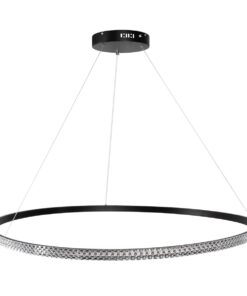 kelvo® DIAMOND KLV-101-0233 Κρεμαστό Φωτιστικό Οροφής LED 75W 7500lm 180° AC 220-240V IP20 Ρυθμιζόμενο Λευκό CCT με Χειριστήριο από 2700K έως 6000K Dimmable – Lumileds SMD Chip – Μαύρο Ματ – Μ100 x Π100 x Υ3cm – 3 Χρόνια Εγγύηση