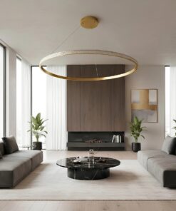 kelvo® DIAMOND KLV-101-0234 Κρεμαστό Φωτιστικό Οροφής LED 75W 7500lm 180° AC 220-240V IP20 Ρυθμιζόμενο Λευκό CCT με Χειριστήριο από 2700K έως 6000K Dimmable – Lumileds SMD Chip – Χρυσό Πλατίνα – Μ100 x Π100 x Υ3cm – 3 Χρόνια Εγγύηση