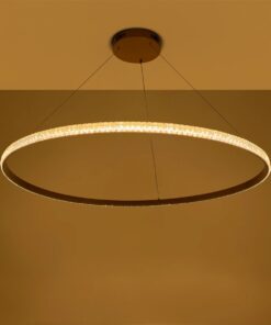 kelvo® DIAMOND KLV-101-0234 Κρεμαστό Φωτιστικό Οροφής LED 75W 7500lm 180° AC 220-240V IP20 Ρυθμιζόμενο Λευκό CCT με Χειριστήριο από 2700K έως 6000K Dimmable – Lumileds SMD Chip – Χρυσό Πλατίνα – Μ100 x Π100 x Υ3cm – 3 Χρόνια Εγγύηση