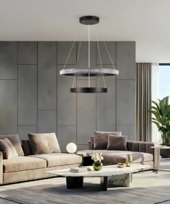 kelvo® DIAMOND KLV-101-0235 Κρεμαστό Φωτιστικό Οροφής LED 75W 7500lm 360° AC 220-240V IP20 Ρυθμιζόμενο Λευκό CCT με Χειριστήριο από 2700K έως 6000K Dimmable – Lumileds SMD Chip – Μαύρο Ματ – Μ60 x Π60 x Υ40cm – 3 Χρόνια Εγγύηση