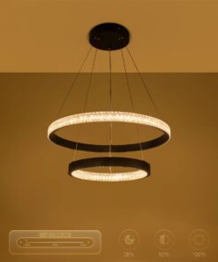 kelvo® DIAMOND KLV-101-0235 Κρεμαστό Φωτιστικό Οροφής LED 75W 7500lm 360° AC 220-240V IP20 Ρυθμιζόμενο Λευκό CCT με Χειριστήριο από 2700K έως 6000K Dimmable – Lumileds SMD Chip – Μαύρο Ματ – Μ60 x Π60 x Υ40cm – 3 Χρόνια Εγγύηση