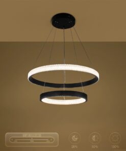 kelvo® DIAMOND KLV-101-0235 Κρεμαστό Φωτιστικό Οροφής LED 75W 7500lm 360° AC 220-240V IP20 Ρυθμιζόμενο Λευκό CCT με Χειριστήριο από 2700K έως 6000K Dimmable – Lumileds SMD Chip – Μαύρο Ματ – Μ60 x Π60 x Υ40cm – 3 Χρόνια Εγγύηση