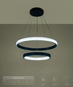 kelvo® DIAMOND KLV-101-0235 Κρεμαστό Φωτιστικό Οροφής LED 75W 7500lm 360° AC 220-240V IP20 Ρυθμιζόμενο Λευκό CCT με Χειριστήριο από 2700K έως 6000K Dimmable – Lumileds SMD Chip – Μαύρο Ματ – Μ60 x Π60 x Υ40cm – 3 Χρόνια Εγγύηση