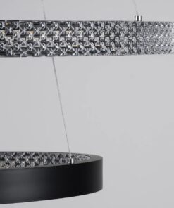 kelvo® DIAMOND KLV-101-0235 Κρεμαστό Φωτιστικό Οροφής LED 75W 7500lm 360° AC 220-240V IP20 Ρυθμιζόμενο Λευκό CCT με Χειριστήριο από 2700K έως 6000K Dimmable – Lumileds SMD Chip – Μαύρο Ματ – Μ60 x Π60 x Υ40cm – 3 Χρόνια Εγγύηση