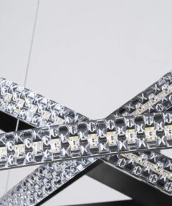 kelvo® DIAMOND KLV-101-0237 Κρεμαστό Φωτιστικό Οροφής LED 100W 10000lm 180° AC 220-240V IP20 Ρυθμιζόμενο Λευκό CCT με Χειριστήριο από 2700K έως 6000K Dimmable – Lumileds SMD Chip – Μαύρο Ματ – Μ60 x Π60 x Υ60cm – 3 Χρόνια Εγγύηση
