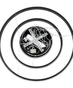 kelvo® DIAMOND KLV-101-0237-V2 Κρεμαστό Φωτιστικό Οροφής LED 100W 10000lm 180° AC 220-240V IP20 Ρυθμιζόμενο Λευκό CCT με Χειριστήριο από 2700K έως 6000K Dimmable – Lumileds SMD Chip – Μαύρο Ματ – Μ60 x Π60 x Υ60cm – 3 Χρόνια Εγγύηση