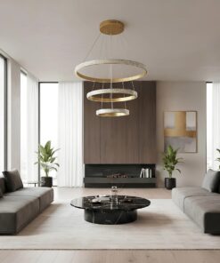 kelvo® DIAMOND KLV-101-0238 Κρεμαστό Φωτιστικό Οροφής LED 100W 10000lm 180° AC 220-240V IP20 Ρυθμιζόμενο Λευκό CCT με Χειριστήριο από 2700K έως 6000K Dimmable – Lumileds SMD Chip – Χρυσό Πλατίνα – Μ60 x Π60 x Υ60cm – 3 Χρόνια Εγγύηση