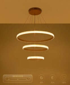 kelvo® DIAMOND KLV-101-0238-V2 Κρεμαστό Φωτιστικό Οροφής LED 100W 10000lm 180° AC 220-240V IP20 Ρυθμιζόμενο Λευκό CCT με Χειριστήριο από 2700K έως 6000K Dimmable – Lumileds SMD Chip – Χρυσό Πλατίνα – Μ60 x Π60 x Υ60cm – 3 Χρόνια Εγγύηση